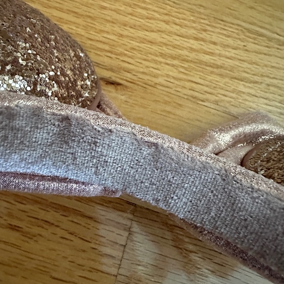 Disney Parks Briar Rose Gold Glitter Minnie Mouse Ears Headband - Picture 6 of 7